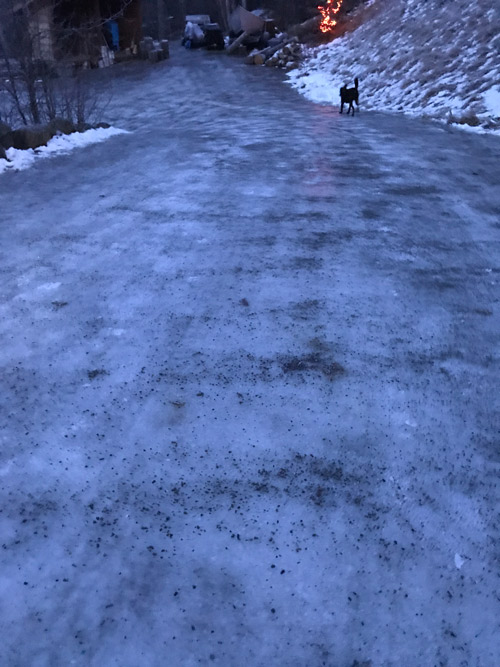 Icy driveway