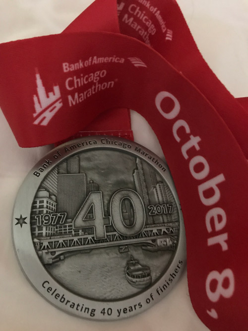 2017 Chicago Marathon Medal
