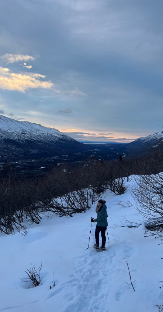 Snowshoeing in the Chugach mountains
