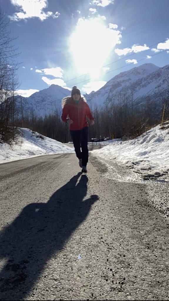 Winter running in warmer temperatures