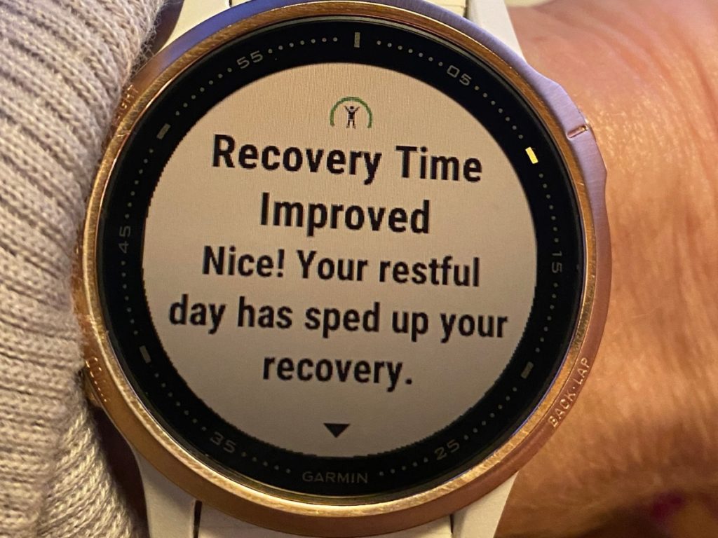 Garmin recovery time display