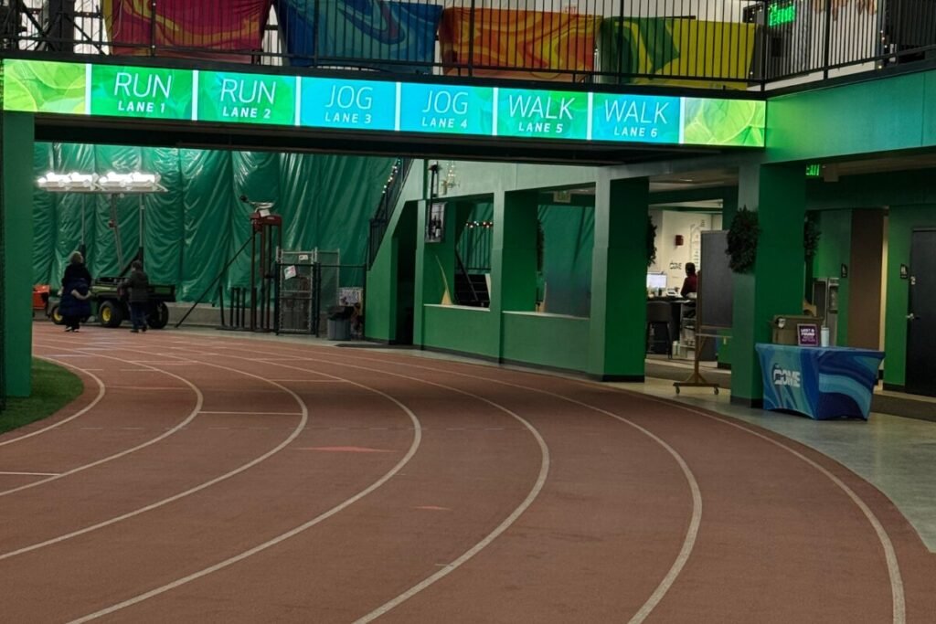 The Latest: Blog Theme Updates, Coaching, And Winter Running running at the dome